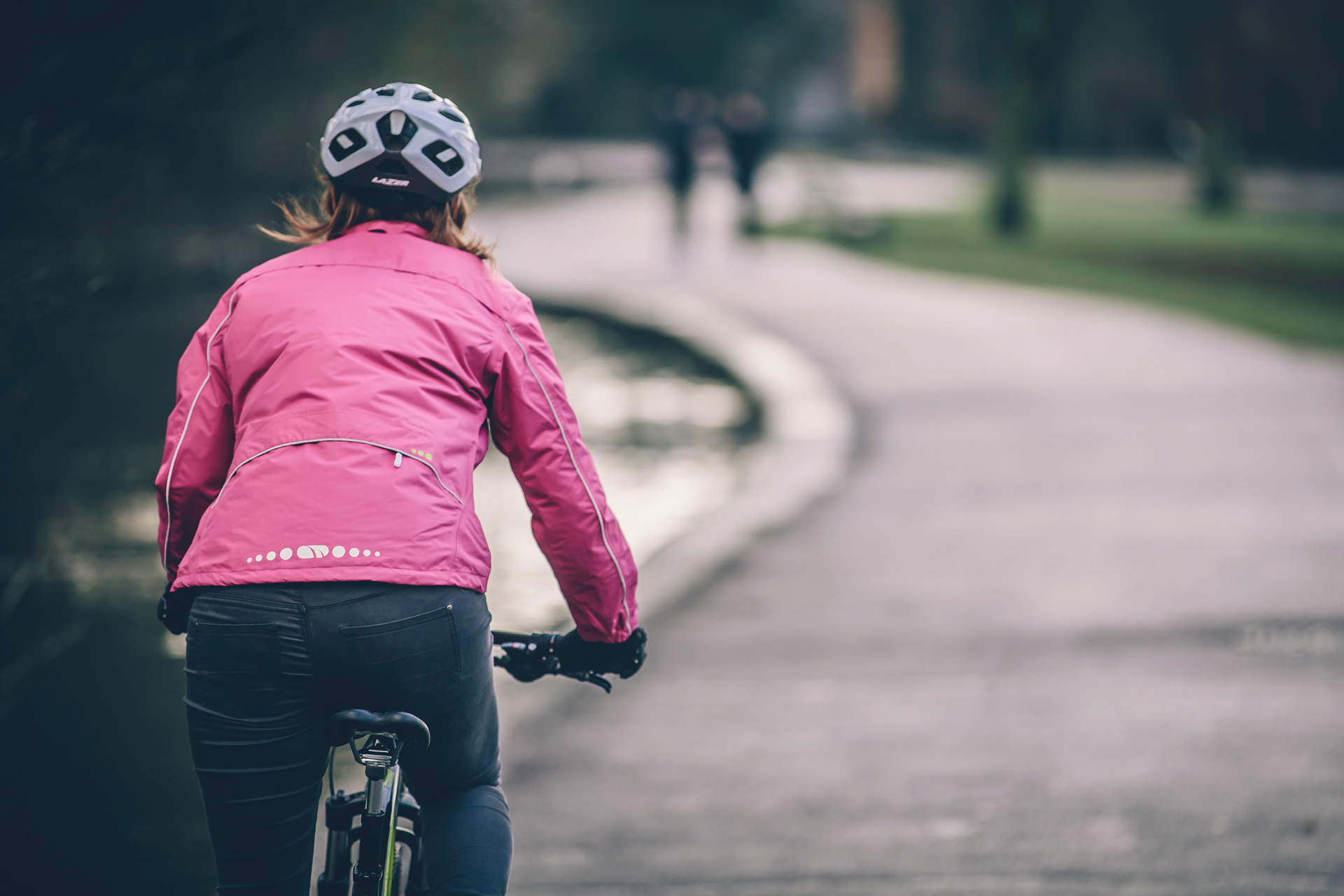 dámská cyklistická růžová bunda do deště