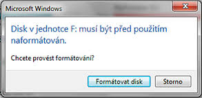  formátování disku
