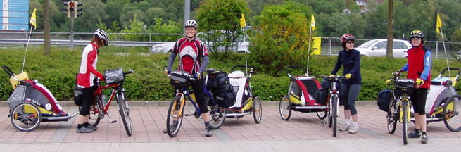 Nosnost vozíku Croozer prověřena na dunajské cyklostezce