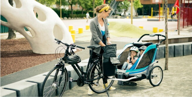   Chinook je kočárek do města + vozík na jogging + cyklopřívěs se systémem odpružení CAS™
