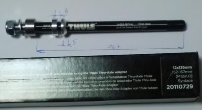 THULE AXLE adaptér Syntace X-12 (M12x1,0) 152-167mm #20110729