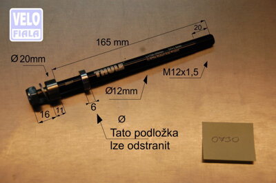 THULE AXLE adaptér Shimano E-Thru (M12x1,5) 159-165mm #20110730