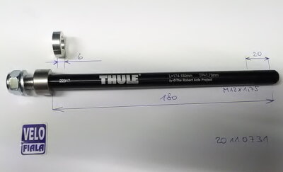 THULE AXLE adaptér Maxle (M12x1,75) 174-180mm BOOS