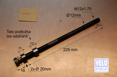 THULE AXLE adaptér Maxle (M12x1,75) 217-229mm FAT BIKE #20110739