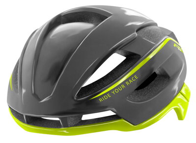 Přilba R2 AERO šedá, neon žlutá L: 58-61 cm