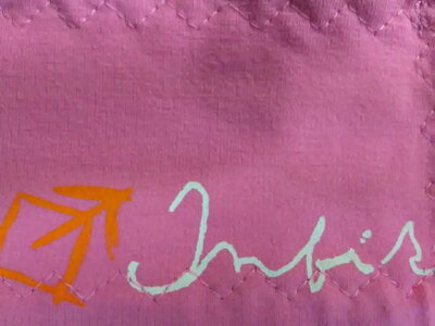 Čelenka vázací Infit Biker růžová vzor písmo