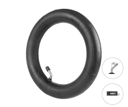 duše 10x2 -10x2,125 pro koloběžku Xiaomi AV zahnutý 45° / 0° (rovnoběžný)