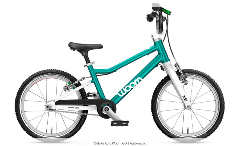 WOOM 3 automagic 2025 tyrkysová 16" (2 rychlosti) WOOM 3 automagic 2025 tyrkysová 16" (2 rychlosti)