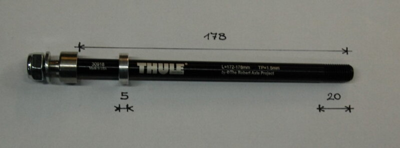 THULE AXLE adaptér Shimano E-Thru (M12x1,5) 172-178mm #20100734* THULE AXLE adaptér Shimano E-Thru (M12x1,5) 172-178mm #20100734*