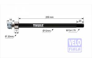 THULE AXLE adaptér Maxle (M12x1,75) 209mm FAT BIKE #20110736