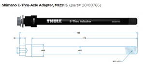 THULE AXLE adaptér Shimano E-Thru (M12x1,5) 170mm