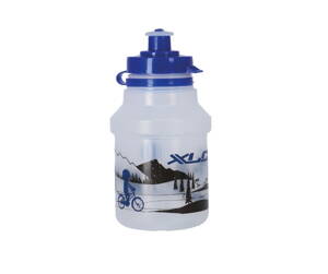 láhev 0,35 l XLC dětská 350 ml včetně držáku (transparent modrá)