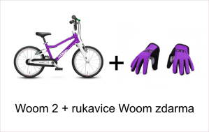 Woom 2 2022 fialová 14" + dárek rukavice WOOM