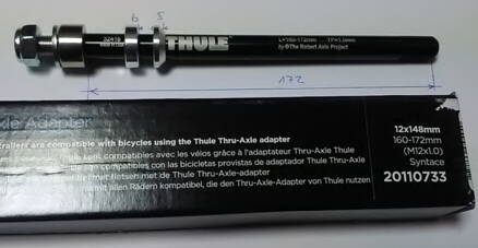 THULE AXLE adaptér Syntace X-12 (M12x1,0) 160-172mm #20100733*