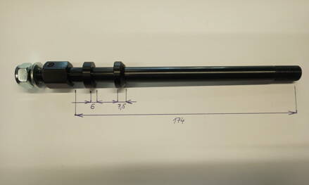 Pevná osa pro vozík Syntace (M12x1,0) 174 mm (142/148 mm)