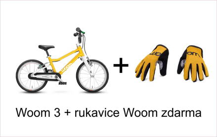 Woom 3 2022 žlutá 16" + rukavice WOOM ZDARMA