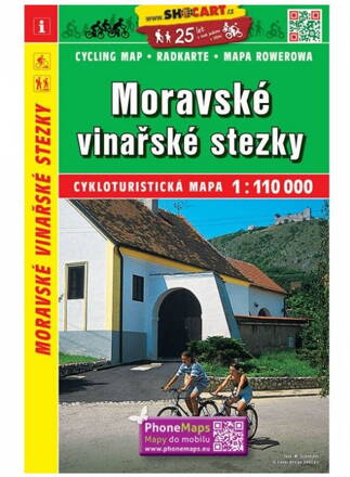mapa cyklo Moravské vinařské stezky