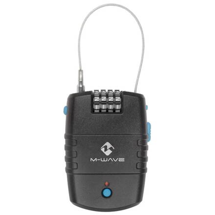 alarm-zámek lankový M-Wave kódový 2x600mm