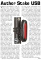AUTHOR Světlo zad. A-Stake USB 40 lm (černá/čiré-sklo)