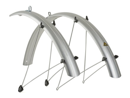 blatníky mtb AXP-10-26/60 vzpěry/plast šíře 60mm (stříbrné)