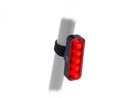 osvětlení zadní AUTHOR XYRIUS Brake USB 400 lm (černá/červené-sklo)