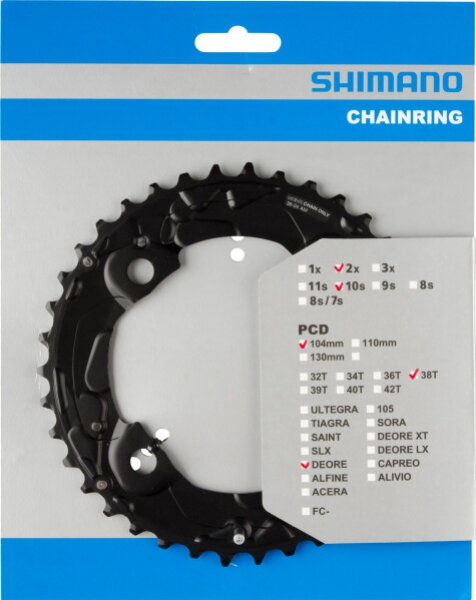 převodník 38z Shimano Deore FC-M617/627 2x10 104mm 4 díry