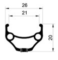 ráfek REMERX Rocky Disc 584x22 32děr černý nýt