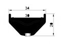 ráfek 584 REMERX RX2030 (584x30) 32děr černý