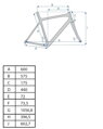 rám gravel Al surový povrch XL 60cm