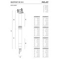 sedlovka 30,9 x 322mm XLC SP-S14 odpružená teleskopická černá