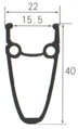 ráfek 28/622 32d. CNC  výška 40mm double bílý