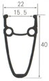 ráfek 28/622 32d. CNC  výška 40mm double stříbrný