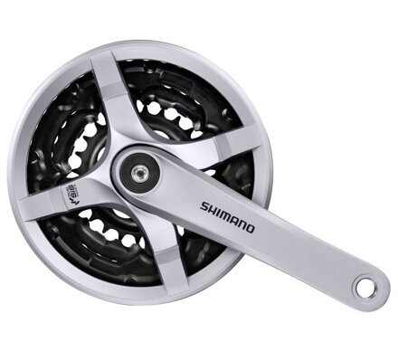 kliky mtb Shimano FC-TY501 3x6/7/8 42/34/24z 170mm stříbrné s krytem