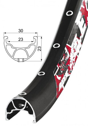 ráfek REMERX JUMBO 406x23 36děr černý 2nýt ráfek REMERX JUMBO 406x23 36děr černý 2nýt