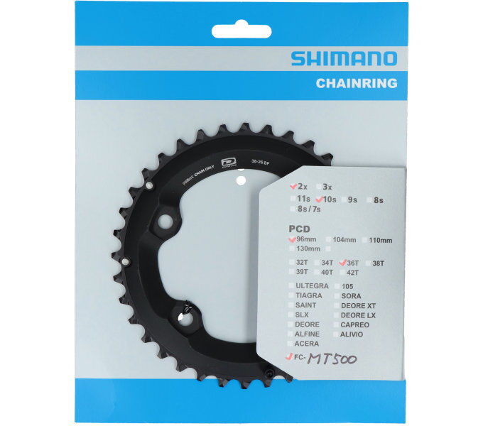 převodník 36z Shimano FC-MT500 2x10 96mm 4 díry