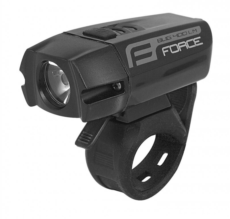osvětlení přední FORCE BUG 400lm USB černé