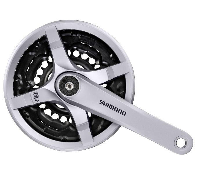 kliky mtb Shimano FC-TY501 3x6/7/8 42/34/24z 170mm stříbrné s krytem