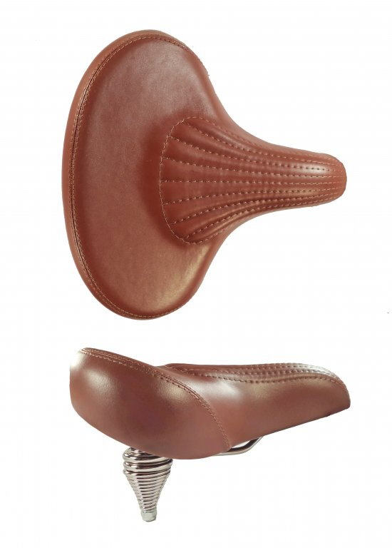 sedlo pružiny DDK retro design extra široké hnědé sedlo pružiny DDK retro design extra široké hnědé