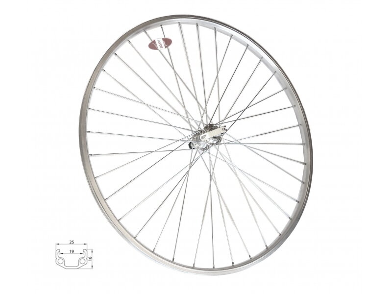 kolo zapletené 28 622-19 zadní RU 36 děr stříbrné Union/CnSpoke pro 7-k