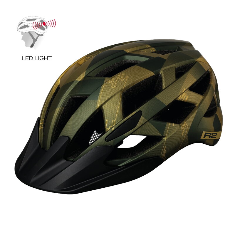 Přilba R2 LUMEN JUNIOR zelená,zlatá , černá  S: 52-56 cm