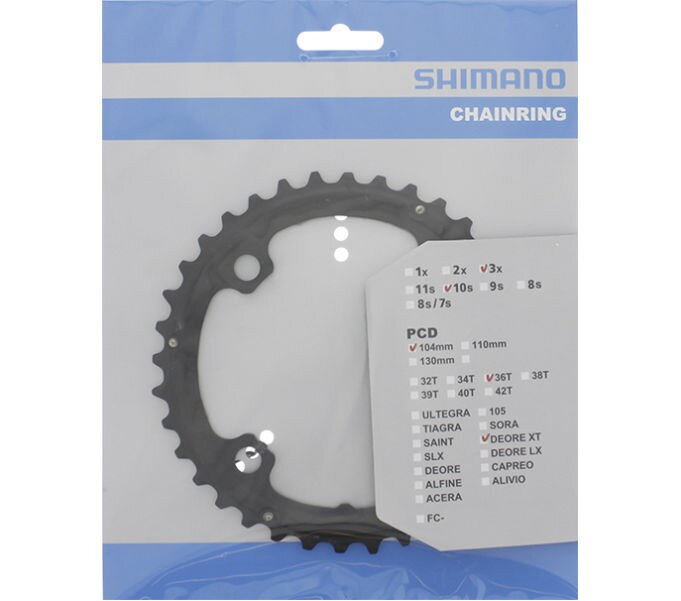převodník 36z Shimano XT FC-T781 3x10 4 díry