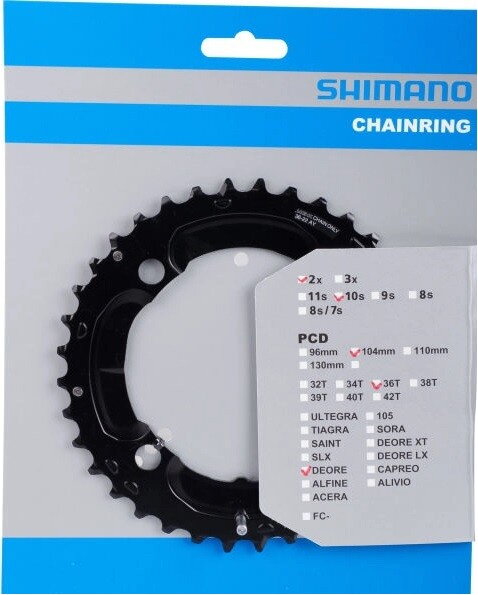 převodník 36z Shimano Deore FC-M617/627 2x10 104mm 4 díry